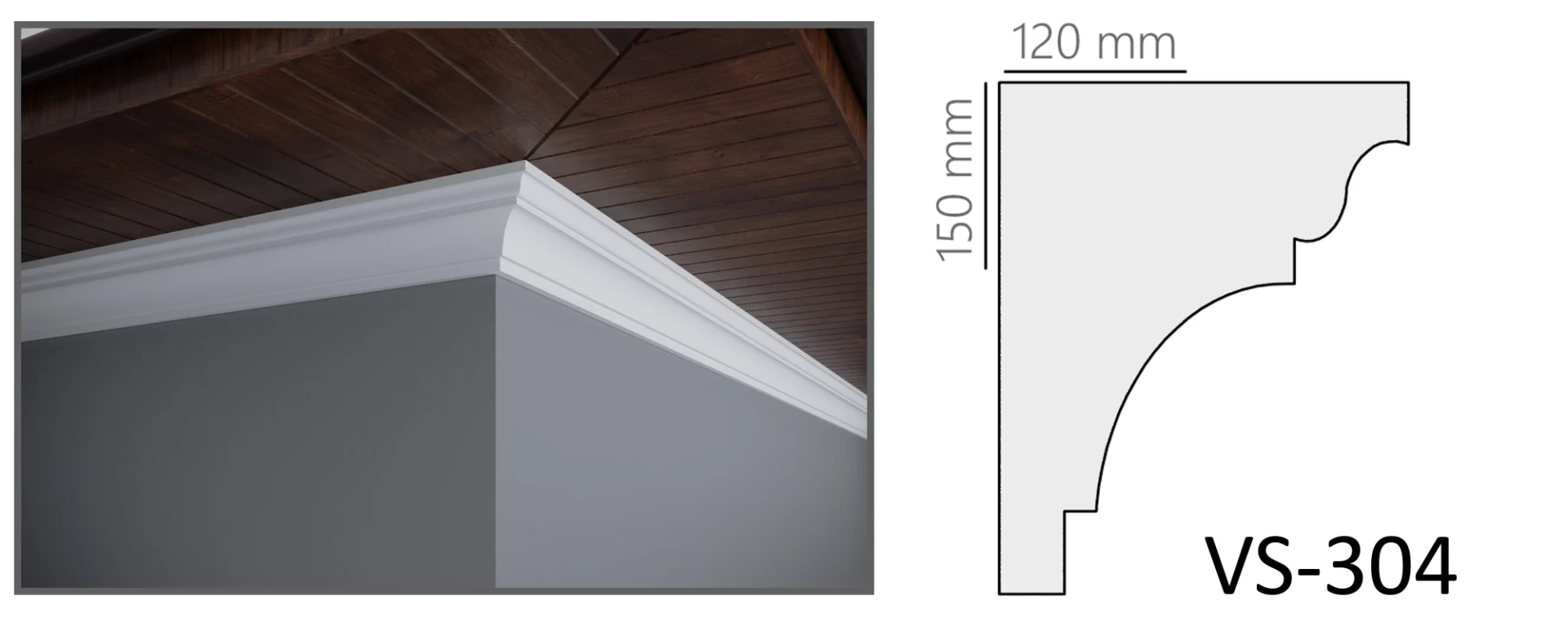 cornișă decorativă pentru fațadă