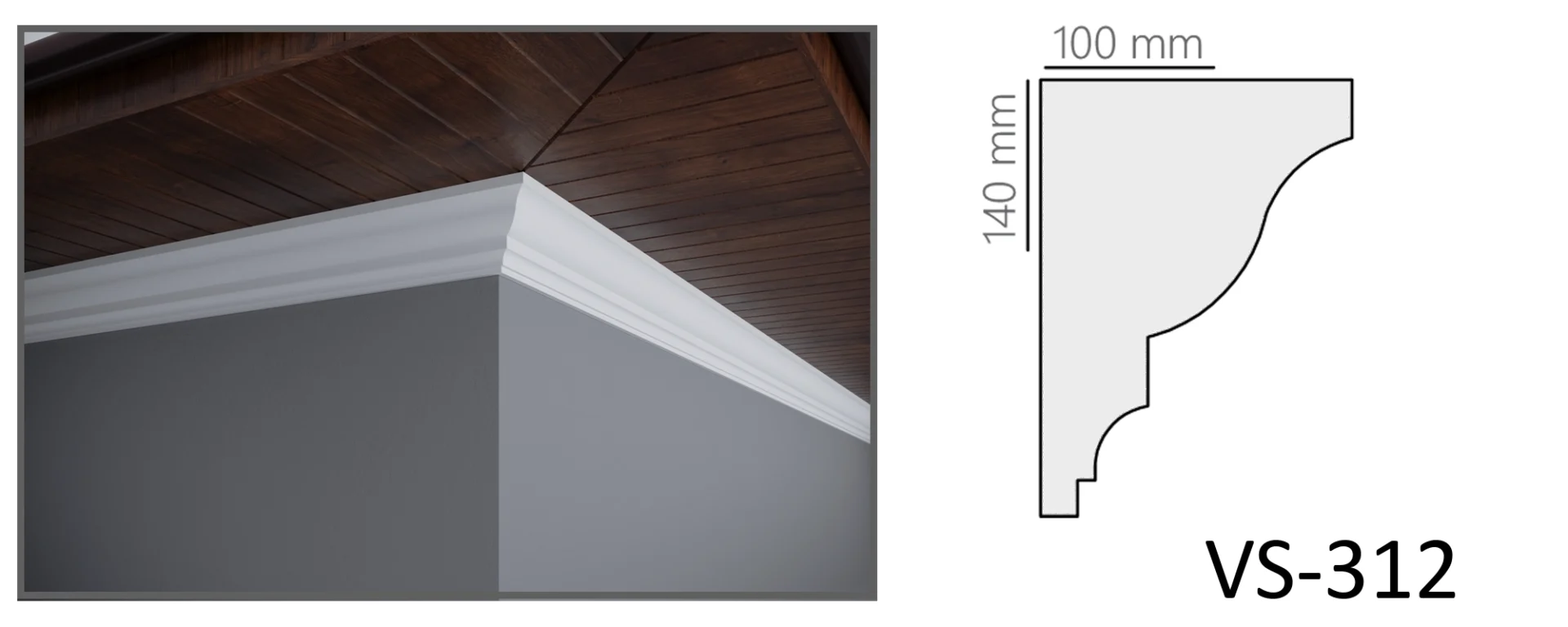cornișă decorativă pentru fațadă